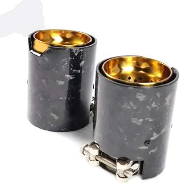 1*Glossy Forge Carbon Golden M Performance Exhaust tip for BMW M2 M3 M4 M5 M6 image 4
