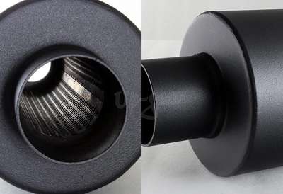 4" Fire Ball Tip 2.5" Inlet Black Stainless Racing Weld Exhaust Muffler+Silencer image 2