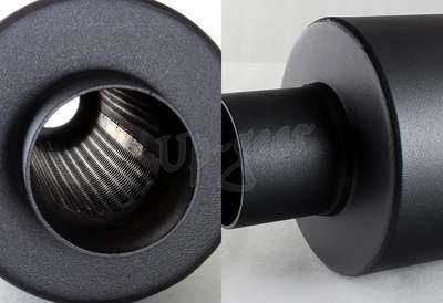 4" Fire Ball Tip 3" Inlet Black Stainless Racing Weld Exhaust Muffler+Silencer image 2