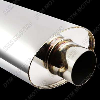 3" Dual Rainbow Burnt Slant Tip Stainless 2.5" Inlet Muffler Exhaust Universal image 5