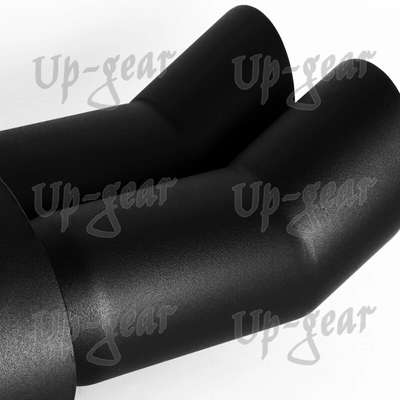 Universal 3" DTM Style Dual Tip Black T-304 Weld-on Exhaust Muffler 2.5" Inlet image 5