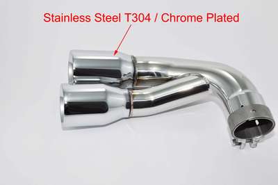 Exhaust tips dual tailpipe trims for BMW 3 series F30 F31 “M Performance” Look image 3
