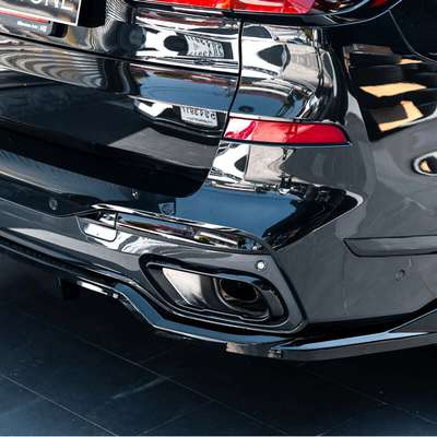 Gloss Black Stainless Sport Exhaust Tip Covers For BMW X7 G07 40i M50i 2019-2022 image 5