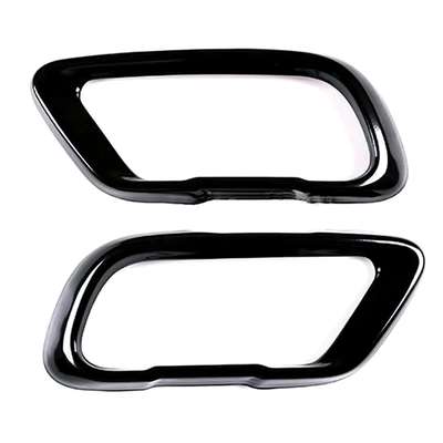 Gloss Black Stainless Sport Exhaust Tip Covers Fit BMW X7 G07 40i M50i 2019-2022