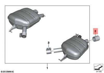 Genuine M Performance Exhaust Tailpipe Muffler Tip CARBON BMW 2 3 4 Series 2012