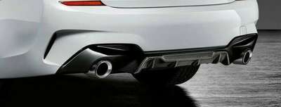 BMW OEM G20 G21 330i 330iX G22 G23 430i M Performance Exhaust Muffler & CF Tips image 5