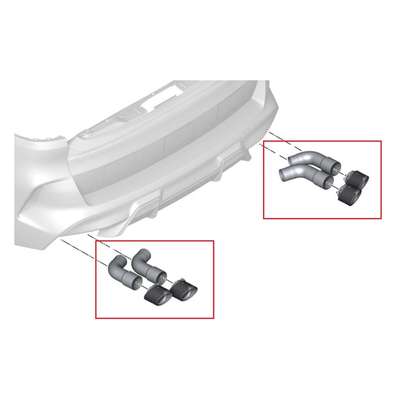 BMW Genuine M Performance F95 X5M F96 X6M Carbon Fiber Titanium TAILPIPE SET NEW image 5