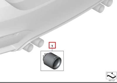 BMW M2 F87 Exhaust Tail Pipe M Performance End Carbon 18302468411 NEW GENUINE image 4
