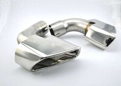 Steel Rear Bumper Exhaust Tip Muffler Pipes For BMW F15 X5 E70 2014 2015 2X image 3