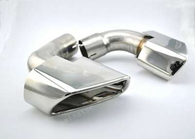Steel Rear Bumper Exhaust Tip Muffler Pipes For BMW F15 X5 E70 2014 2015 2X image 4