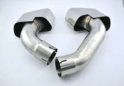 Steel Rear Bumper Exhaust Tip Muffler Pipes For BMW F15 X5 E70 2014 2015 2X image 5