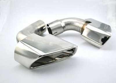 Steel Rear Bumper Exhaust Tip Muffler Pipes For BMW F15 X5 E70 2014 2015 Pair OA image 4