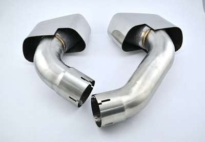Steel Rear Bumper Exhaust Tip Muffler Pipes For BMW F15 X5 E70 2014 2015 Pair OA image 5