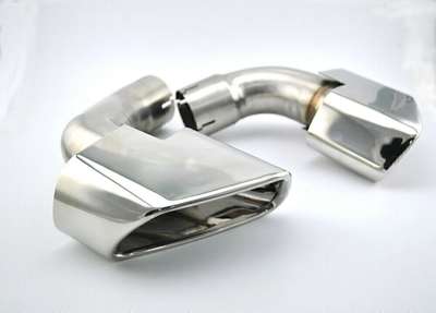 1Pair Car Rear Bumper Exhaust Tip Muffler Pipes For BMW F15 X5 E70 2014 2015 image 4