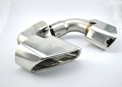 1Pair Car Rear Bumper Exhaust Tip Muffler Pipes For BMW F15 X5 E70 2014 2015 NI image 4