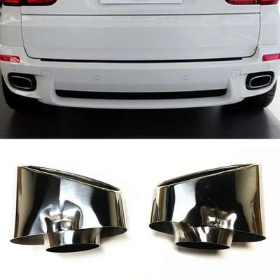 Car Exhaust Muffler Silencer Pipe FOR BMW X5 Oblique 2008-2013 Stainless Steel