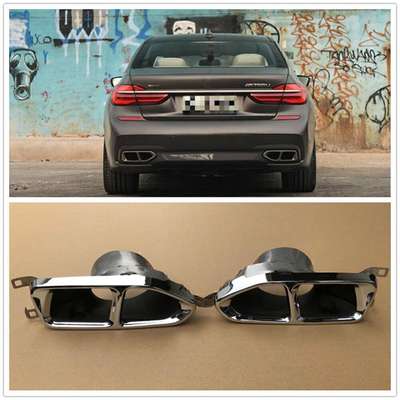 Car Rear Tail Exhaust Muffler Pipe Tips For BMW M760 G 12 2017-2019 2018 M Sport