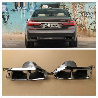 For 2017-19 BMW 7 Series M Sport G11 G12 B115 Rear Exhaust Muffler Pipe Tip 2PCS