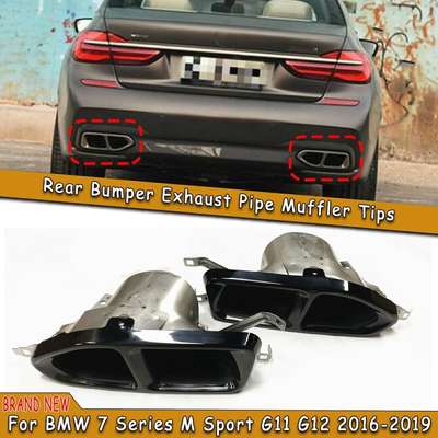 Car Rear Exhaust Muffler Tail Pipe For BMW 7 Series M Sport G11 G12 2017-2019