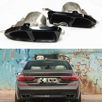 For BMW 7 Series M Sport G11 G12 2017-19 B115 Rear Exhaust Muffler Pipe Tip 2PCS