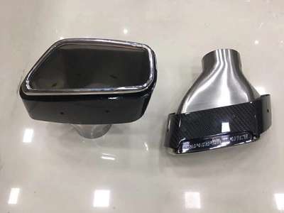 1Pair Carbon Fiber Rear Exhaust Muffler Pipe For 2019 BMW 5-Series G30 G30 2PCS image 3