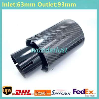 1PCS Glossy Black Carbon Fiber Exhaust Tip For M Performance BMW Universal Pipes image 4