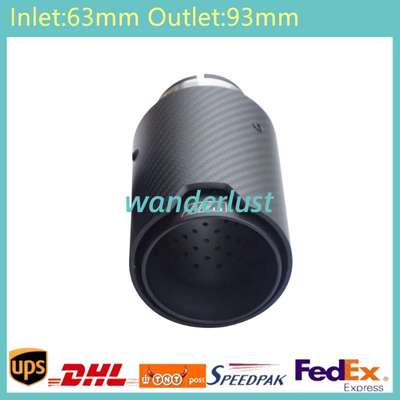 1PCS Matte Black Carbon Fiber Exhaust Tip For M Performance BMW ID:63mm OD:93mm image 2