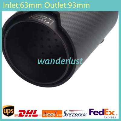 1PCS Matte Black Carbon Fiber Exhaust Tip For M Performance BMW ID:63mm OD:93mm image 5