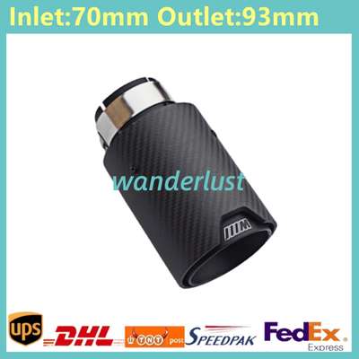 1PCS Matte Black Carbon Fiber Exhaust Tip For M Performance BMW ID:70mm OD:93mm image 3