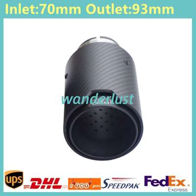 1PCS Matte Black Carbon Fiber Exhaust Tip For M Performance BMW ID:70mm OD:93mm