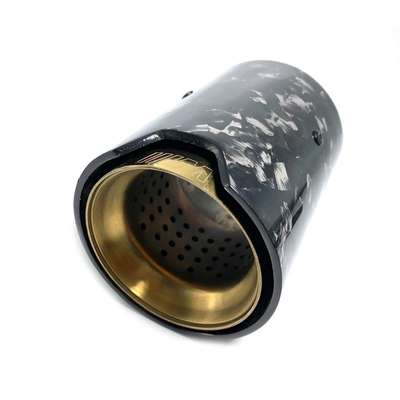 1pcs Glossy Forge Carbon Golden M Performance Exhaust tip for BMW M2 M3 M4 M5 M6 image 4
