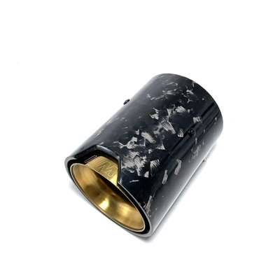 1pcs Glossy Forge Carbon Golden M Performance Exhaust tip for BMW M2 M3 M4 M5 M6