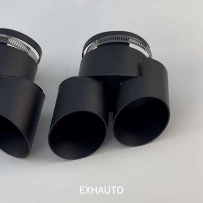 2 Pcs Style Dual Pipe Exhaust Tips Performance For BMW X5 G05 / X6 G06 / X7 G07 image 2
