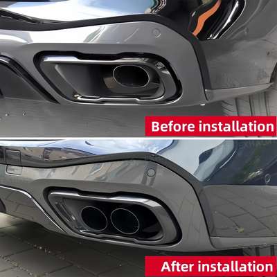 2 Pcs Style Dual Pipe Exhaust Tips Performance For BMW X5 G05 / X6 G06 / X7 G07 image 5