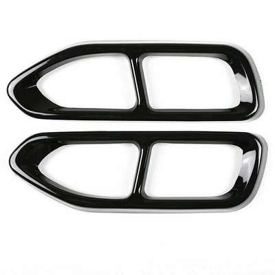 Black Steel Exhaust Muffler Tail Pipe Cover For BMW 7 Series G11 G12 2016-2018 image 4