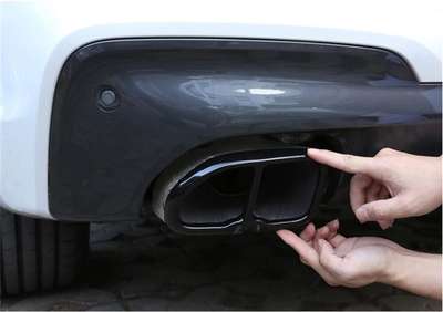 For BMW X3 G01 X4 G02 2018-21 Steel Gloss Black Exhaust Silencer En... image 3