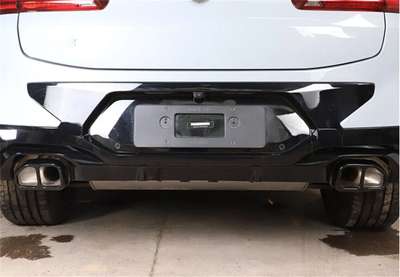 Steel Gloss Black Exhaust Muffler Tail Pipe Cover For BMW X3 G01 X4 G02 2022-23 image 3