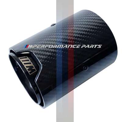 2x BMW M Performance Carbon Fibre Exhaust Tips Inlet63mm Lenght120mm Outlet93mm