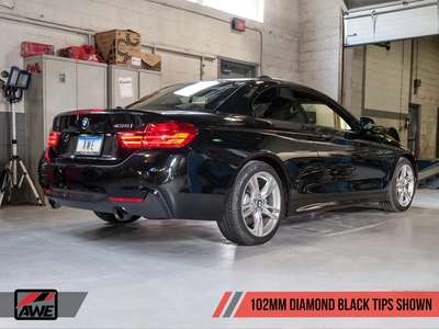 AWE Touring Edition Axle Back Exhaust Diamond Black Tips 102mm Fits BMW F3X 335i image 5