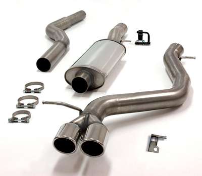 Jetex Performance Half Exhaust Twin Round 80mm Tips for BMW E81 E87 120D 123D image 2