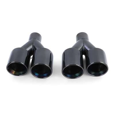 Smoked Black Gloss Exhaust Muffler Tips 4 x 89 mm For BMW E92 E93 M3