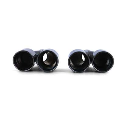 Smoked Black Gloss Exhaust Muffler Tips 4x89 mm For BMW F10 F11 image 5