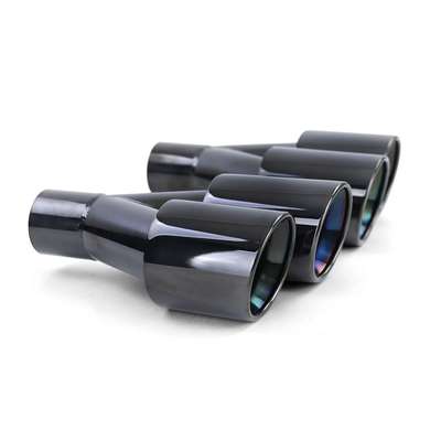 Smoked Black Gloss Exhaust Muffler Tips 4 x 89 mm For BMW F12 F13 F06 image 4