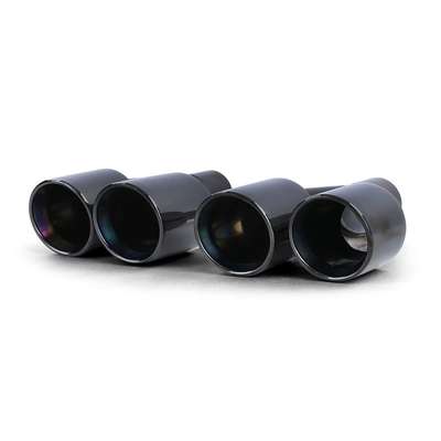 Smoked Black Gloss Exhaust Muffler Tips 4 x 89 mm For BMW F12 F13 F06 image 2