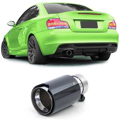 Carbon Black Performance Exhaust Muffler Tip 93mm x 181mm for BMW 1er E81 E82