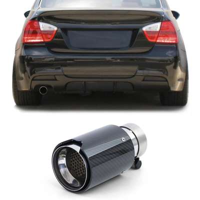 Carbon Black Performance Exhaust Muffler Tip 93mm x 181mm for BMW 3er E90 E91