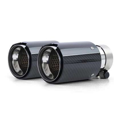 2х Carbon Black Performance Exhaust Muffler Tip 93mm x 181mm for BMW 1er E81 E82 image 3