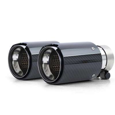 2x Carbon Black Performance Exhaust Muffler Tip 93mm x 181mm for BMW 2er F22 F23 image 3