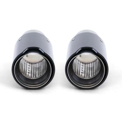 2x Carbon Black Performance Exhaust Muffler Tip 93mm x 181mm for BMW 2er F22 F23 image 4