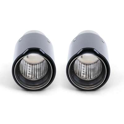 2x Carbon Black Performance Exhaust Muffler Tip 93mm x 181mm for BMW 3er 4er F30 image 4
